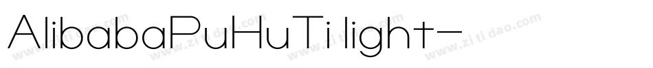 AlibabaPuHuTi light字体转换